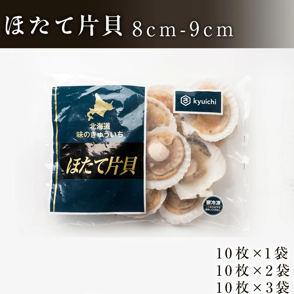 2025年物 噴火湾産ほたて片貝 8cm-9cm 10枚