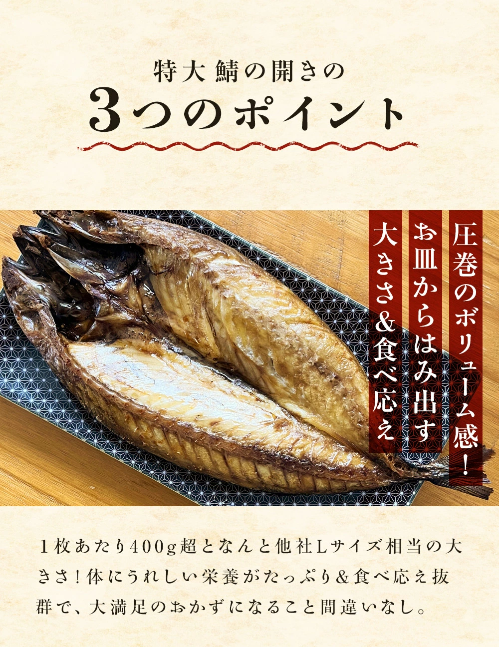北海道 噴火湾 鯖の開き 2尾