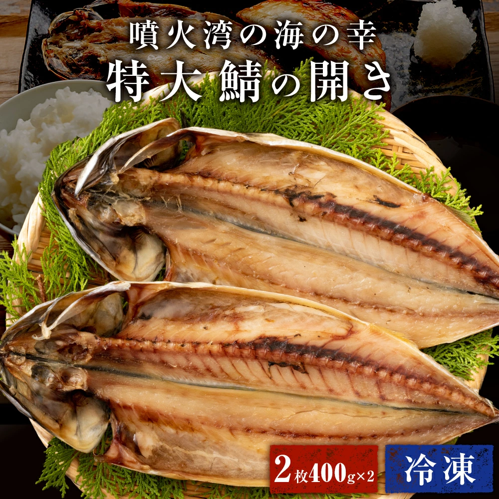 北海道 噴火湾 鯖の開き 2尾