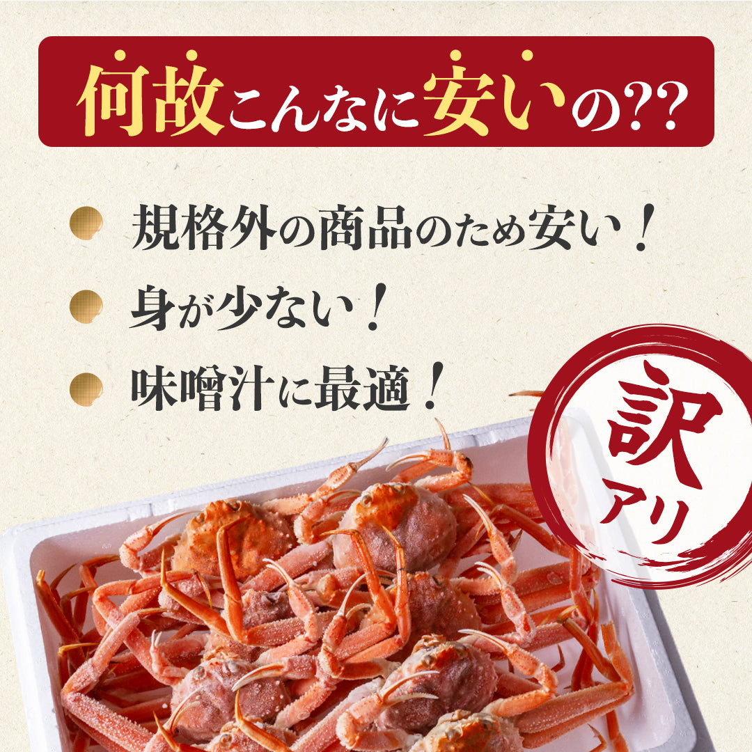 【訳アリ】大ズワイガニ　1.2㎏